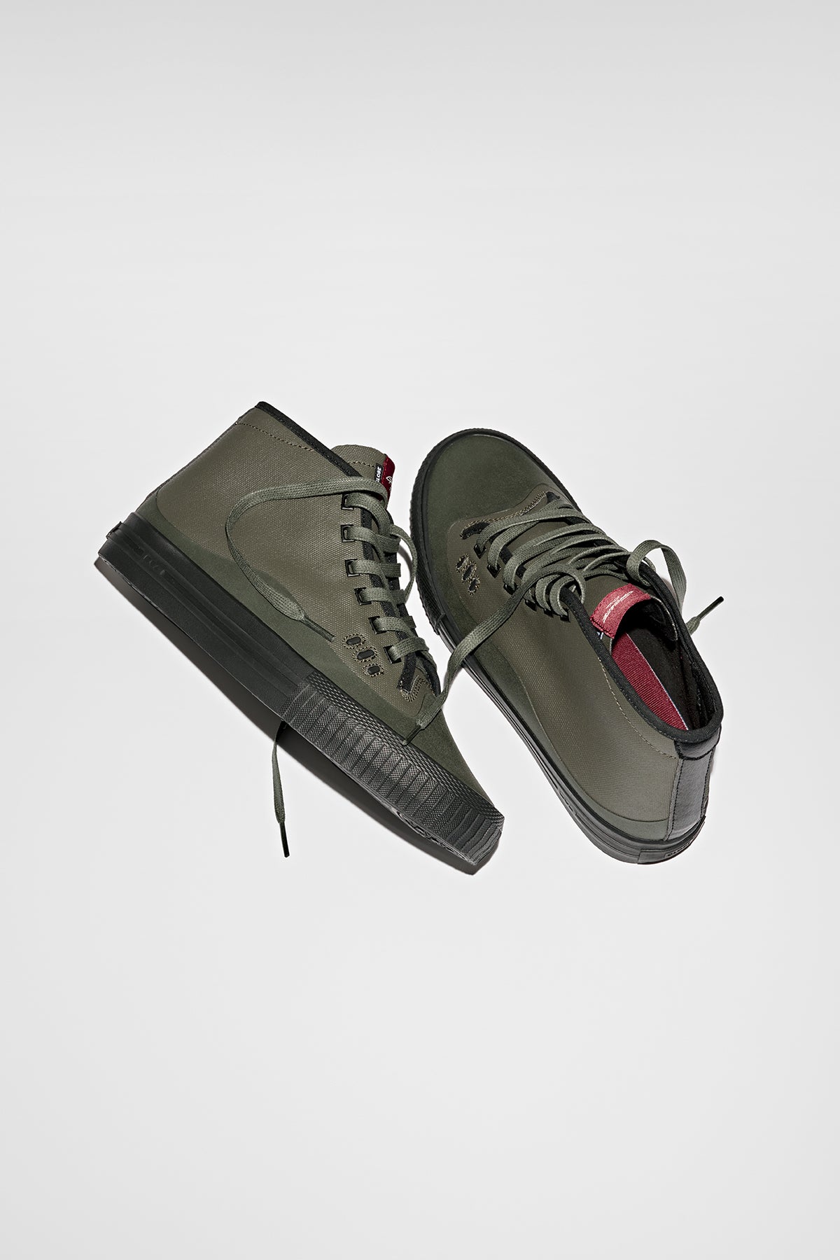 G Brown Shoes Puff Sneakers - Olive Suede – The QG